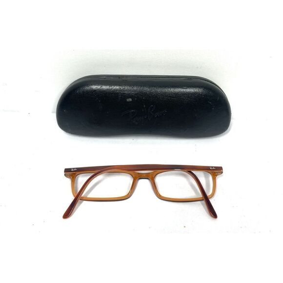 RAY BAN Unisex Reading Glasses Case Orange with Brown Frame ONLY RB 5010 HTF - Picture 7 of 9
